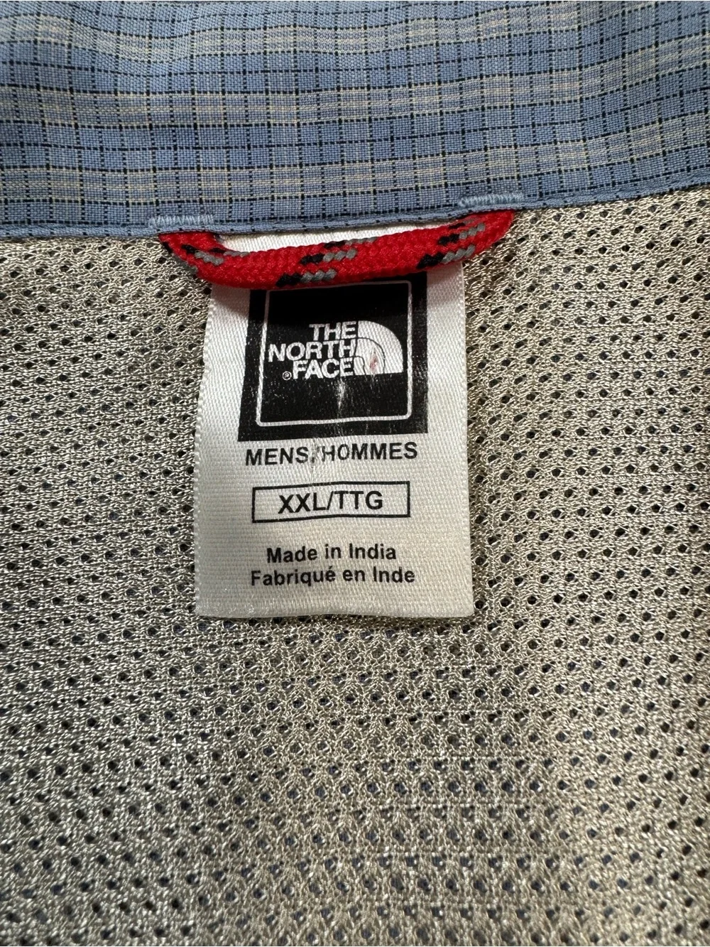 The North Face Men's Light Blue Plaid Cotton Button-Down Shirt